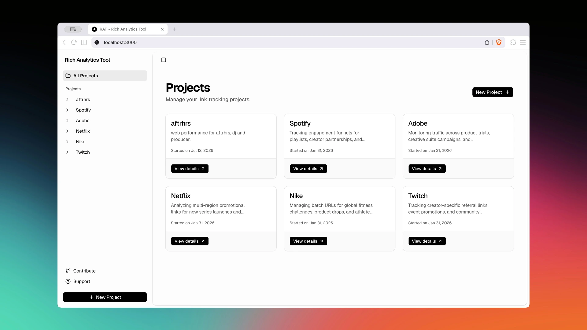 Rich Analytics Tool preview