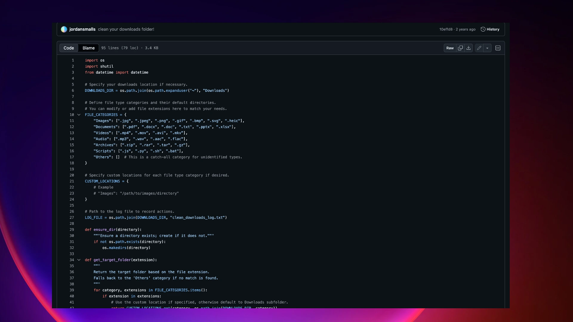Clean Downloads preview