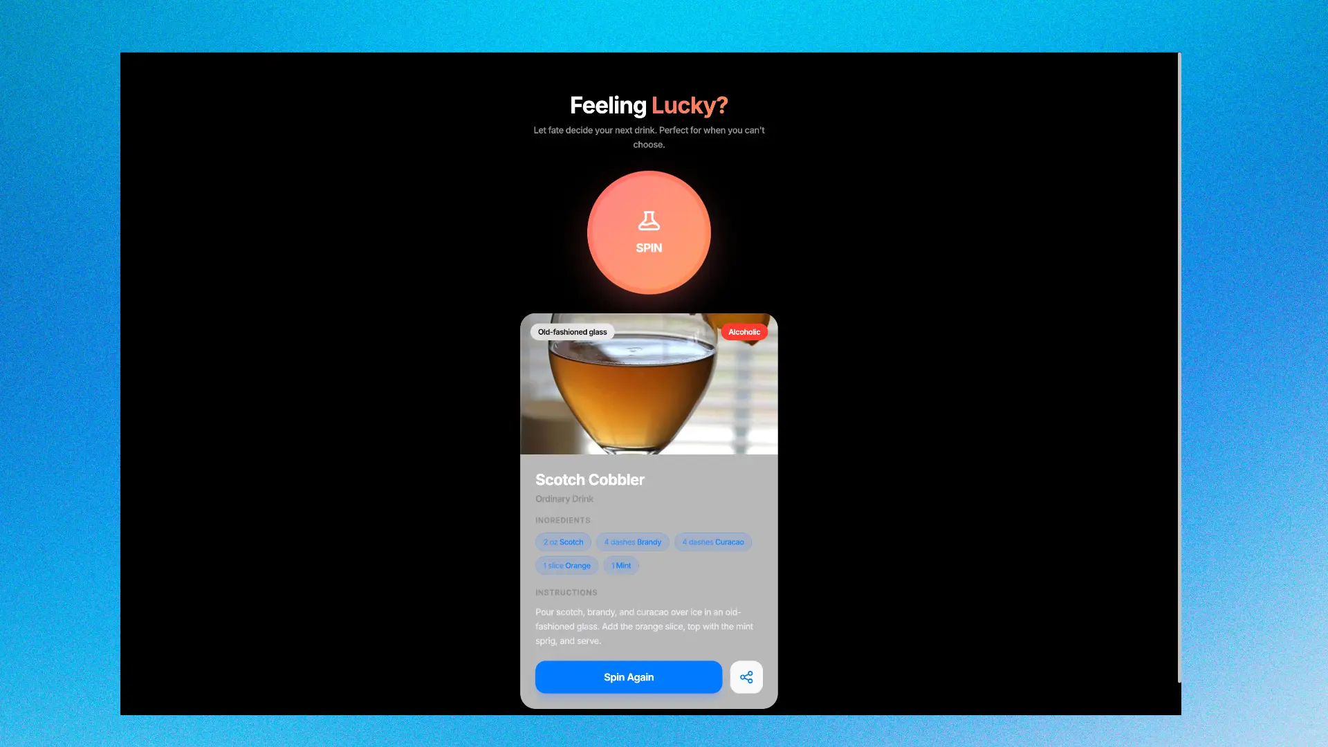 Cocktail Roulette preview